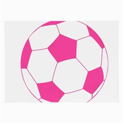 Soccer Ball Pink Glasses Cloth (large)