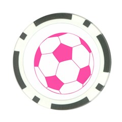 Soccer Ball Pink Poker Chip