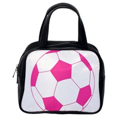 Soccer Ball Pink Classic Handbag (one Side)