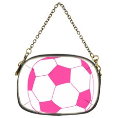 Soccer Ball Pink Chain Purse (one Side)