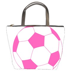 Soccer Ball Pink Bucket Handbag