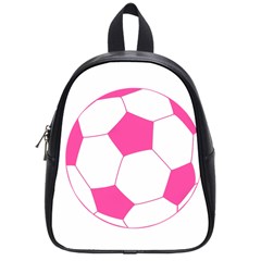 Soccer Ball Pink School Bag (small)