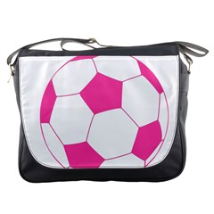 Soccer Ball Pink Messenger Bag