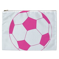 Soccer Ball Pink Cosmetic Bag (xxl)