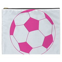 Soccer Ball Pink Cosmetic Bag (xxxl)