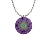 Radial Mandala Button Necklace Front