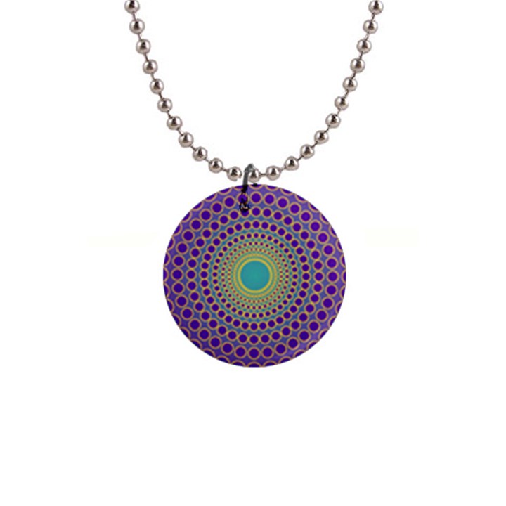 Radial Mandala Button Necklace