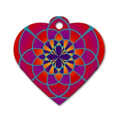 Mandala Dog Tag Heart (two Sided)