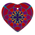 Mandala Heart Ornament (Two Sides) Front