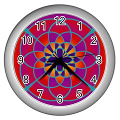 Mandala Wall Clock (silver)