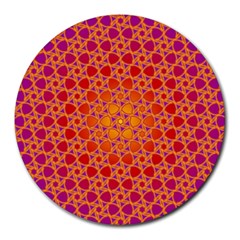 Radial Flower 8  Mouse Pad (round) by SaraThePixelPixie