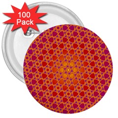 Radial Flower 3  Button (100 Pack)