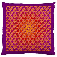 Radial Flower Large Cushion Case (single Sided) 