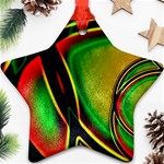 Multicolored Modern Abstract Design Star Ornament Front