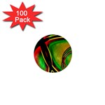 Multicolored Modern Abstract Design 1  Mini Button (100 pack) Front