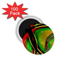 Multicolored Modern Abstract Design 1 75  Button Magnet (100 Pack)