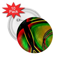 Multicolored Modern Abstract Design 2 25  Button (10 Pack)