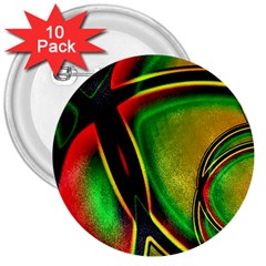 Multicolored Modern Abstract Design 3  Button (10 Pack)