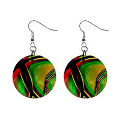 Multicolored Modern Abstract Design Mini Button Earrings by dflcprints