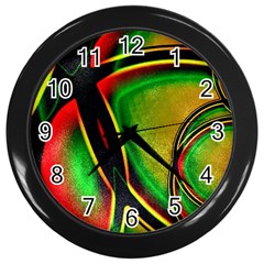 Multicolored Modern Abstract Design Wall Clock (black)