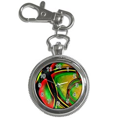 Multicolored Modern Abstract Design Key Chain Watch by dflcprints