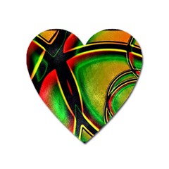 Multicolored Modern Abstract Design Magnet (heart) by dflcprints