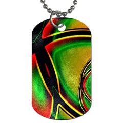 Multicolored Modern Abstract Design Dog Tag (one Sided)