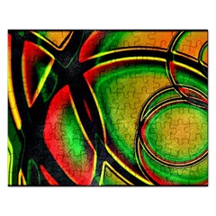 Multicolored Modern Abstract Design Jigsaw Puzzle (rectangle)