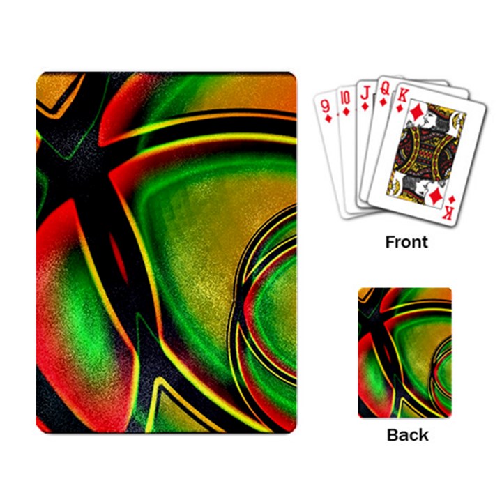 Multicolored Modern Abstract Design Playing Cards Single Design