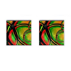 Multicolored Modern Abstract Design Cufflinks (square)