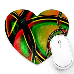 Multicolored Modern Abstract Design Mouse Pad (heart) by dflcprints