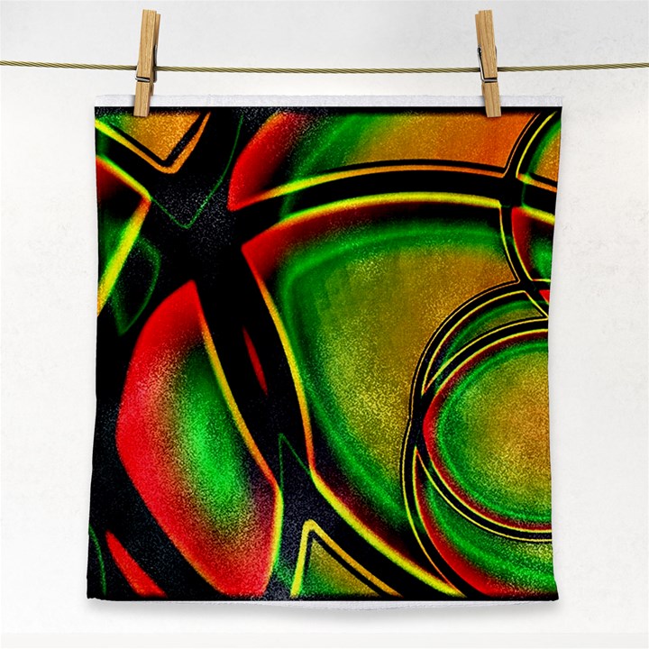 Multicolored Modern Abstract Design Face Towel