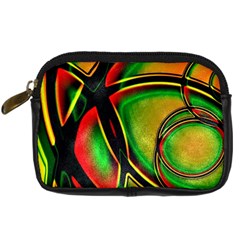 Multicolored Modern Abstract Design Digital Camera Leather Case by dflcprints