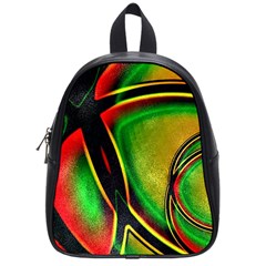 Multicolored Modern Abstract Design School Bag (small) by dflcprints