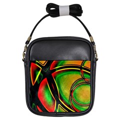 Multicolored Modern Abstract Design Girl s Sling Bag by dflcprints