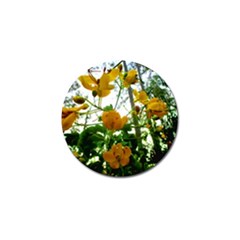 Yellow Flowers Golf Ball Marker