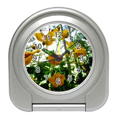 Yellow Flowers Desk Alarm Clock