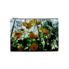 Yellow Flowers Cosmetic Bag (medium)