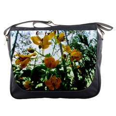 Yellow Flowers Messenger Bag by SaraThePixelPixie