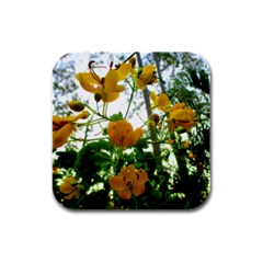 Yellow Flowers Drink Coasters 4 Pack (square)