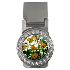 Yellow Flowers Money Clip (cz)