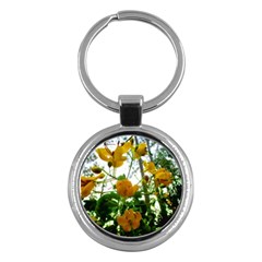 Yellow Flowers Key Chain (round)