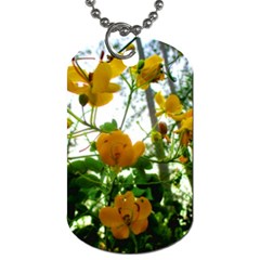 Yellow Flowers Dog Tag (one Sided)