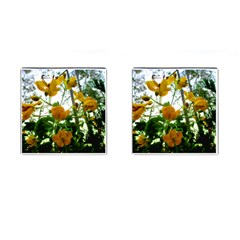 Yellow Flowers Cufflinks (square)