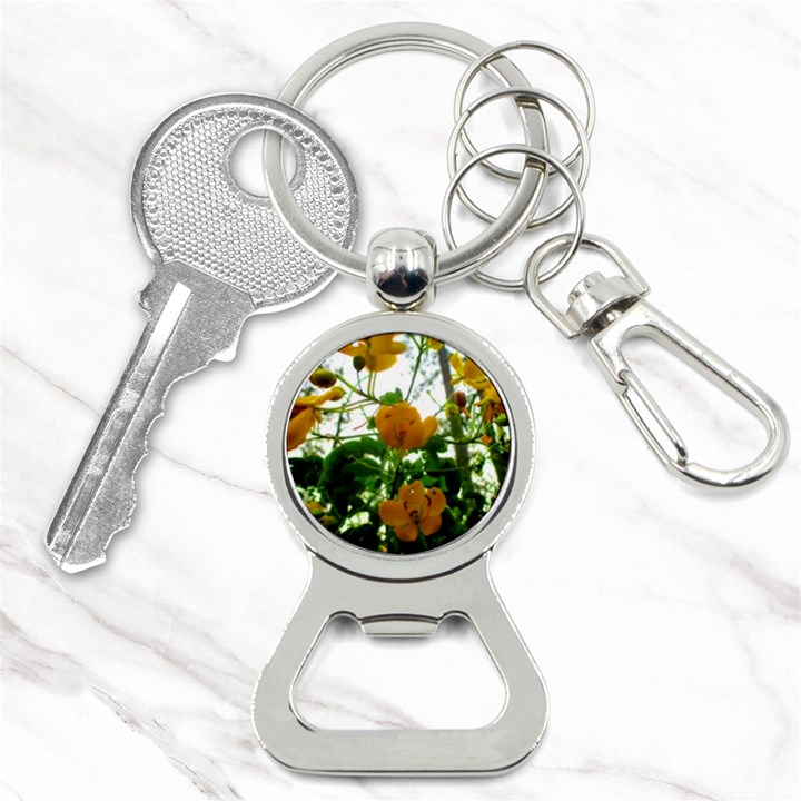 Yellow Flowers Bottle Opener Key Chain