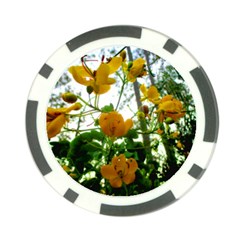 Yellow Flowers Poker Chip (10 Pack) by SaraThePixelPixie