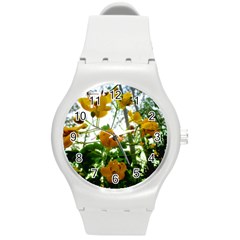 Yellow Flowers Plastic Sport Watch (medium)