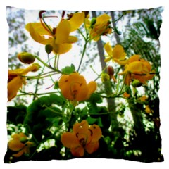 Yellow Flowers Large Cushion Case (two Sided) 