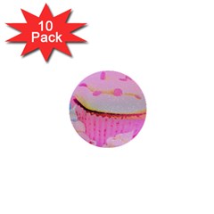 Cupcakes Covered In Sparkly Sugar 1  Mini Button (10 Pack)