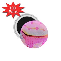 Cupcakes Covered In Sparkly Sugar 1 75  Button Magnet (100 Pack)